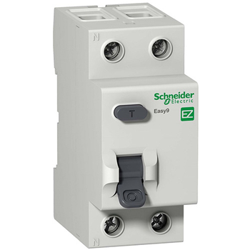 Дифференциальный выключатель Schneider Electric (УЗО) EASY 9 2P 25А 10мА AC 4,5 кА - Электрика, НВА - Модульное оборудование - Дифференциальные автоматы - магазин электрооборудования amperomvolt.ru